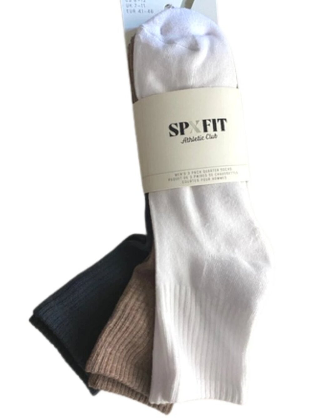 3 Pair Men's Quarter Socks Size 8-12, by SP X FIT Athletic Club